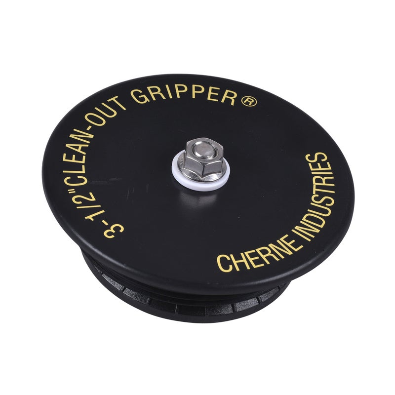 Cherne 270138 Gripper 3-1/2 in. Black Mechanical Clean Out Plug - Image 1